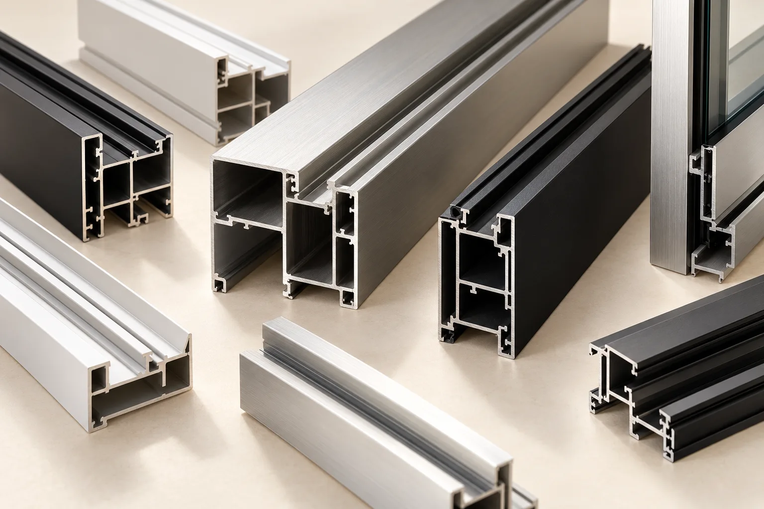 Ilustrasi AI profil aluminium generik, bukan produk merek tertentu